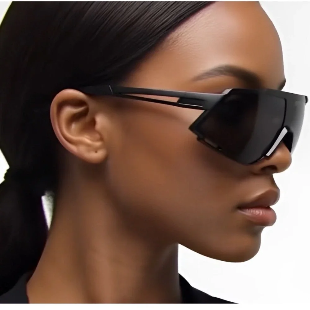 Sport Wrap Sunglasses Black UV400 High Definition Lens Women Female Gafas Lentes